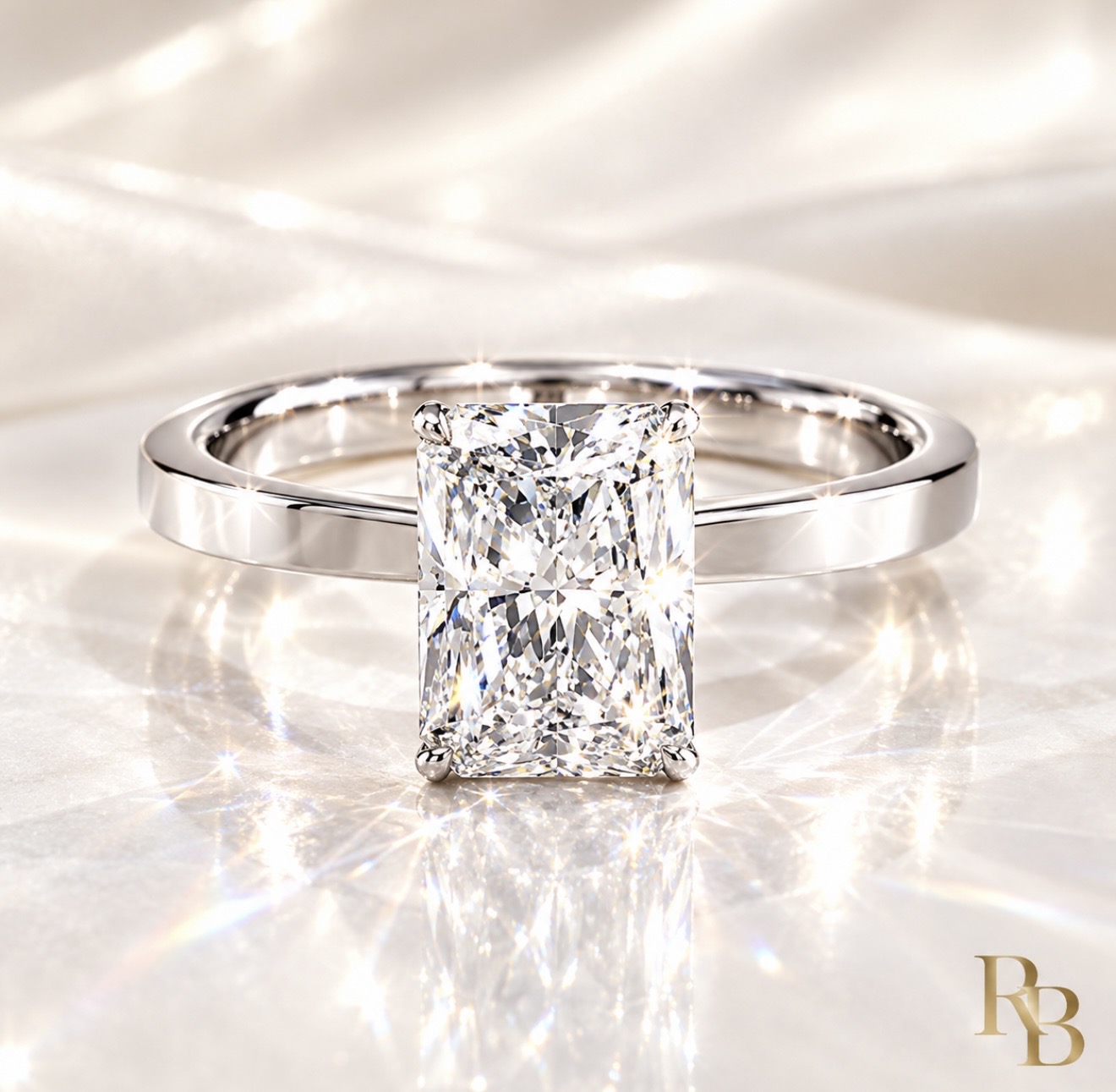 Huikea Hääsormus 0,80 ct Timantilla – 14K Valkokultaa | Ovh. 8 000 € | Koko 17