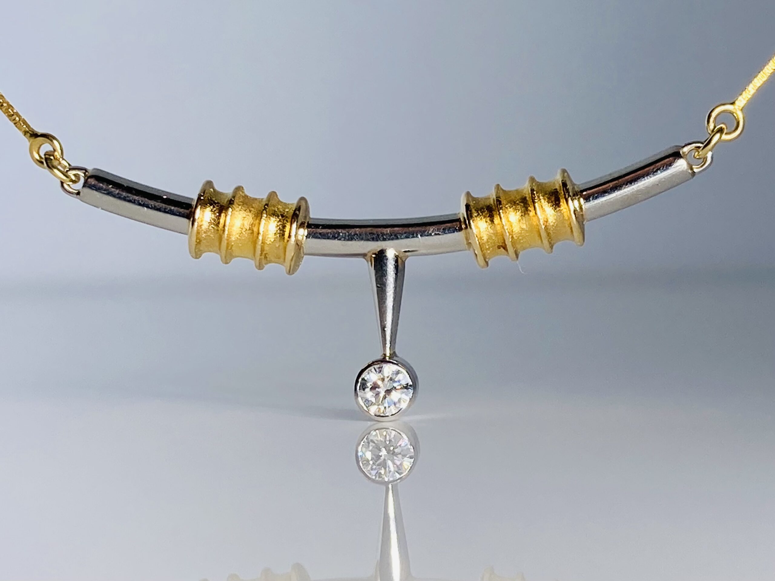 Harvinainen Lapponia 18K Kulta Kaulakoru – Björn Weckström – Timantti & Platina – Uniikki keräilykappale – Ilmainen toimitus - Image 4