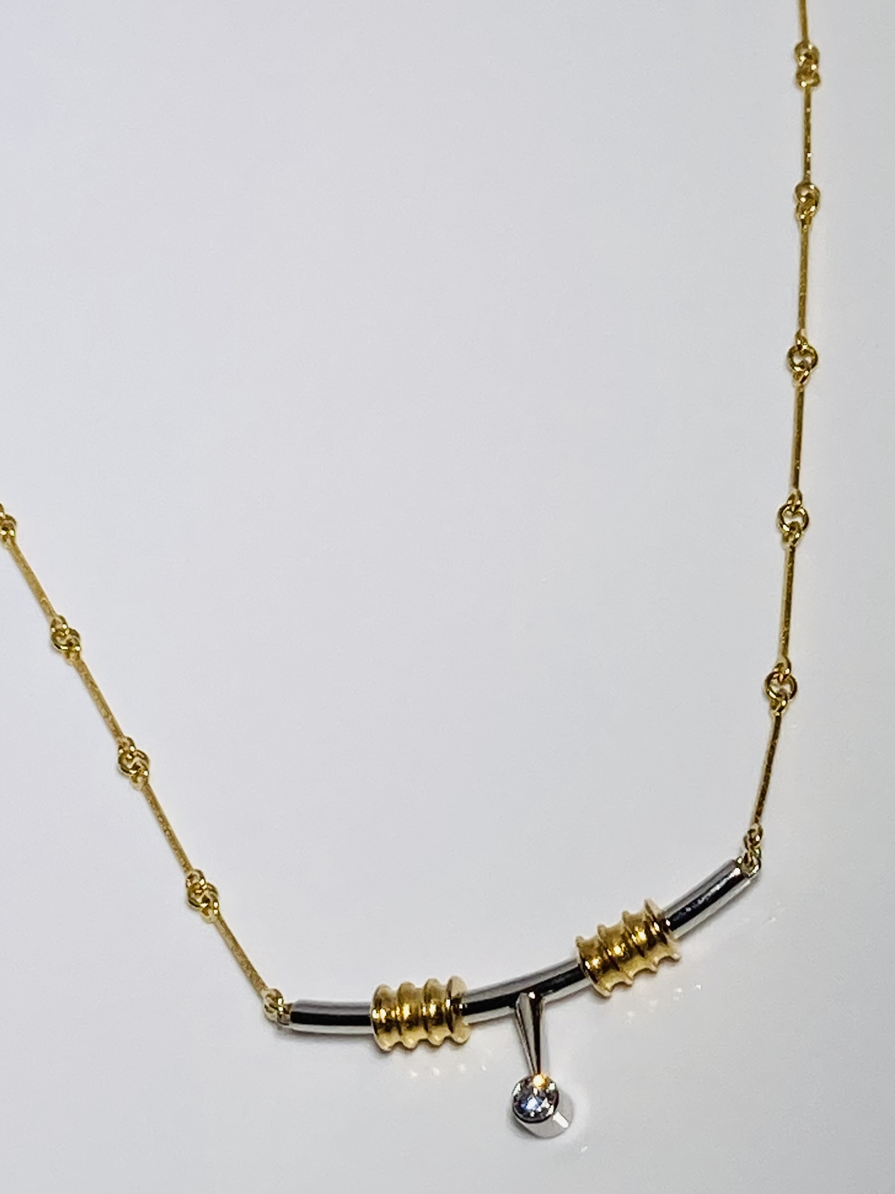 Harvinainen Lapponia 18K Kulta Kaulakoru – Björn Weckström – Timantti & Platina – Uniikki keräilykappale – Ilmainen toimitus - Image 6