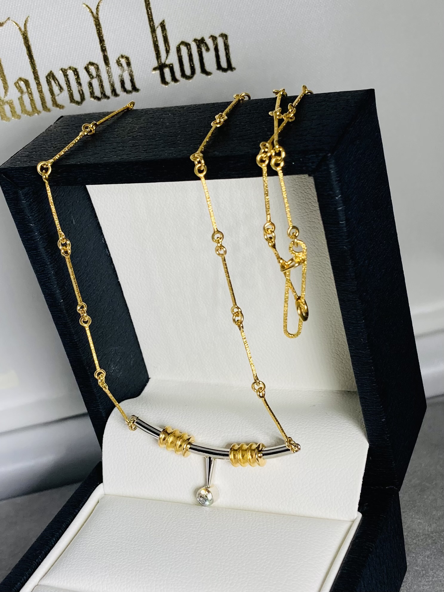 Harvinainen Lapponia 18K Kulta Kaulakoru – Björn Weckström – Timantti & Platina – Uniikki keräilykappale – Ilmainen toimitus - Image 8