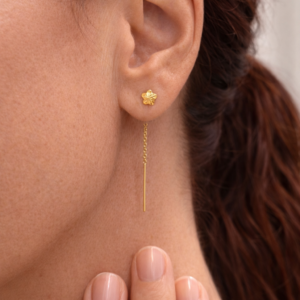 Suloiset 18K Kultaiset Tähtikorvakorut– Herkkä Ketjumalli