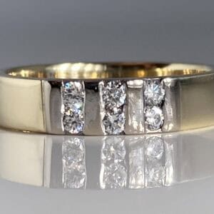 Elegantti 14K Kultainen Timanttisormus – 6 Timanttia – Herkkä & Ajaton Kaunotar