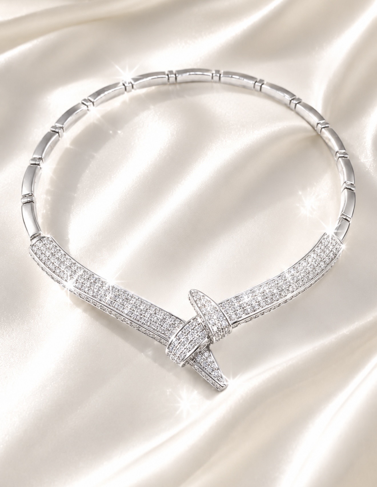 Timanttikaulakääty 18k design-kaulakoru 9,50 ct timanteilla, Sijoituskoru - Image 3