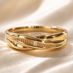 Upea 14K Kultainen Timanttisormus – Ajaton Eleganssi