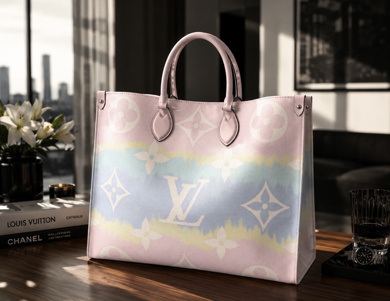 Louis Vuitton OnTheGo GM Pastels 2020 – käyttämätön, täydellinen kokonaisuus - Image 2