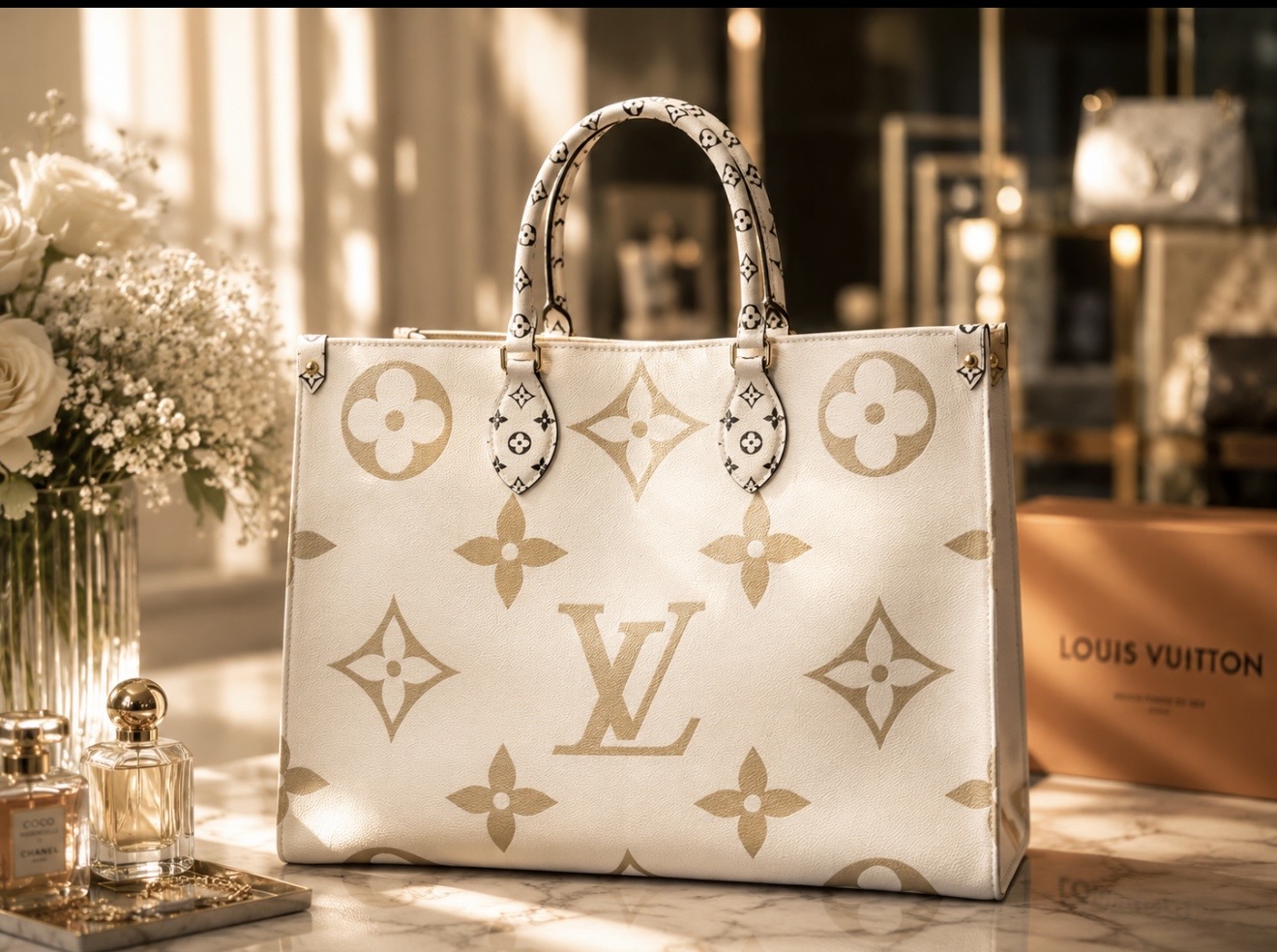 Louis Vuitton OnTheGo GM Giant Monogram 2019,Harvinainen Täydellinen Kokonaisuus