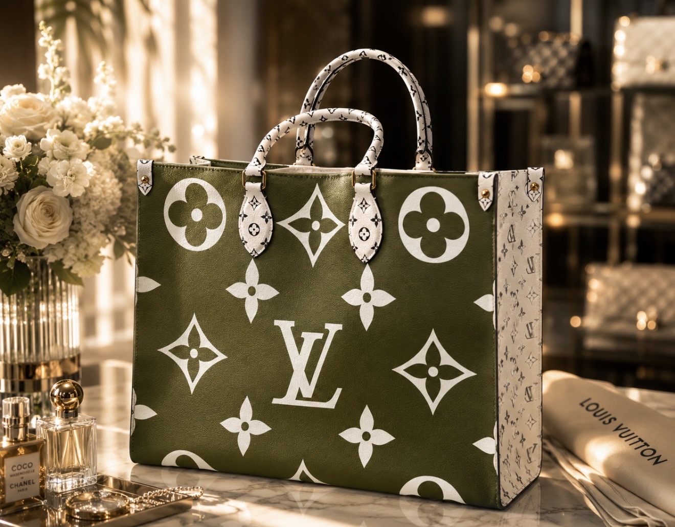 Louis Vuitton OnTheGo GM Giant Monogram 2019,Harvinainen Täydellinen Kokonaisuus - Image 2