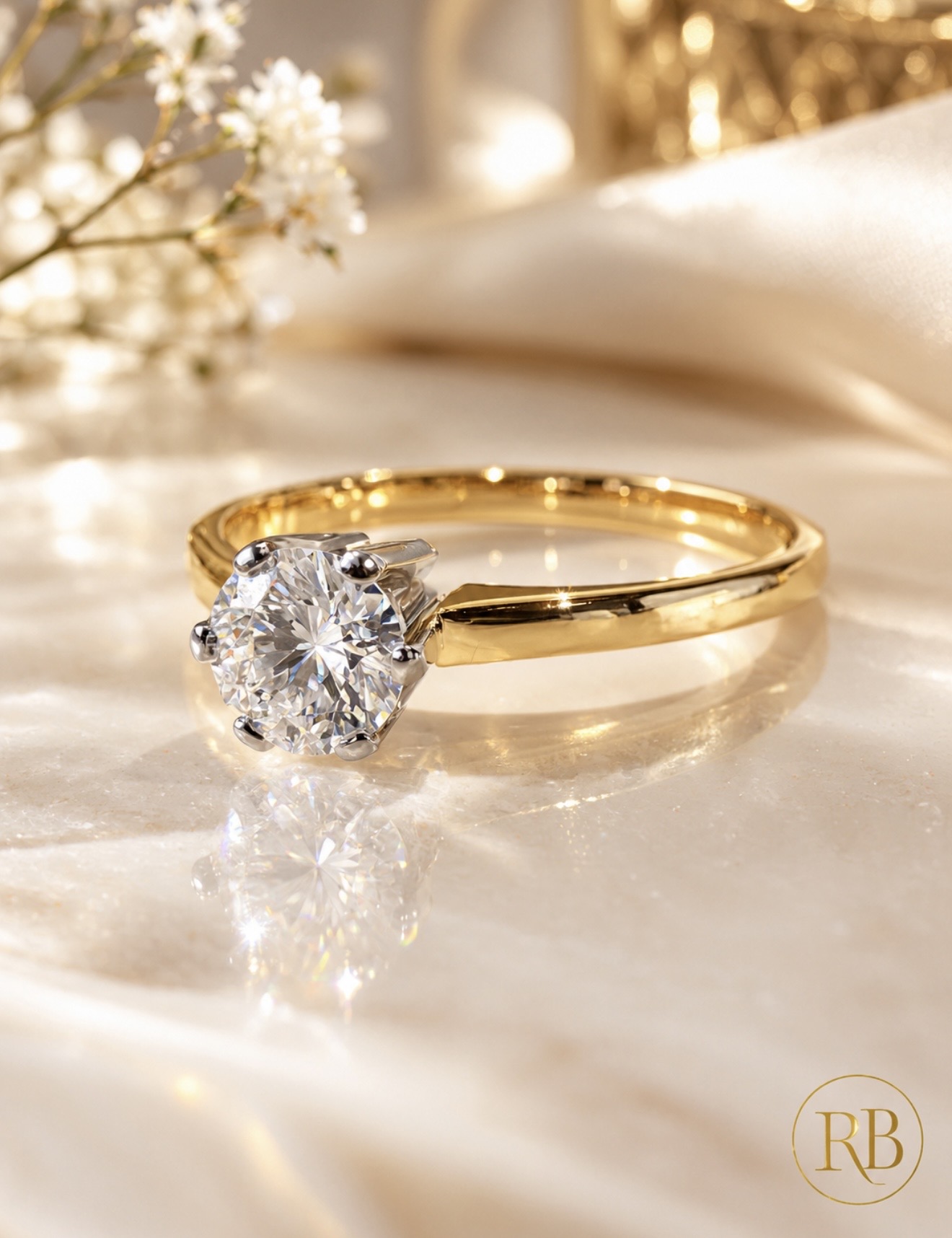 Tillander 18K / 750 Keltakultainen Timanttisormus – 0,50 ct | G / VS